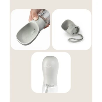 Lionto Hundetrinkflasche Für Unterwegs Grau 0,5 Cm³ 6 Lionto Hundetrinkflasche Für Unterwegs Grau 0,5 Cm³ – Bild 4