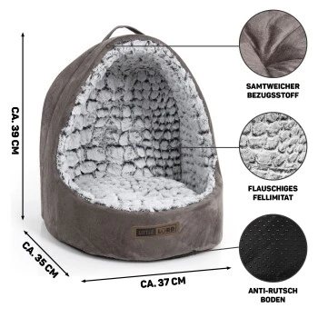 LITTLE LORD Bett Shelly Taupe 4 LITTLE LORD Bett Shelly Taupe – Bild 2