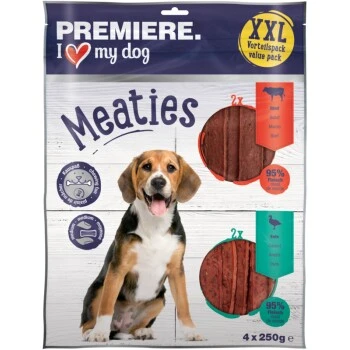 PREMIERE Pure Meaties XXL Ente & Rind 4x250g 3 PREMIERE Pure Meaties XXL Ente & Rind 4x250g
