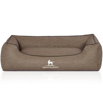 Knuffelwuff Hundebett Scottsdale Aus Kunstleder Stone Clay M-L 3 Knuffelwuff Hundebett Scottsdale Aus Kunstleder Stone Clay M-L