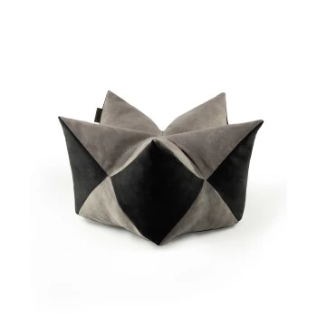 Lionto Hundebett - Kronenkissen Grau/ Schwarz S 3 Lionto Hundebett - Kronenkissen Grau/ Schwarz S