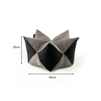 Lionto Hundebett - Kronenkissen Grau/ Schwarz S 7 Lionto Hundebett - Kronenkissen Grau/ Schwarz S – Bild 5