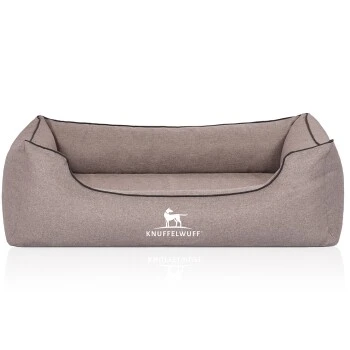 Knuffelwuff Orthopädisches Hundebett Wippo Aus Velours Mit Handwebcharakter Grau M-L 3 Knuffelwuff Orthopädisches Hundebett Wippo Aus Velours Mit Handwebcharakter Grau M-L