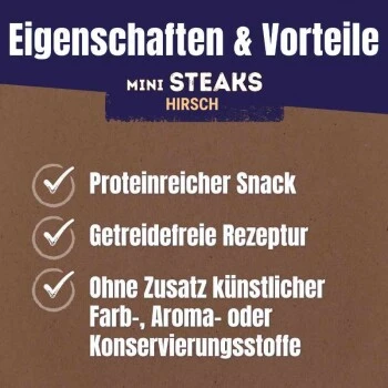Adventuros Mini Steaks Hirsch 7x70g 7 Adventuros Mini Steaks Hirsch 7x70g – Bild 5
