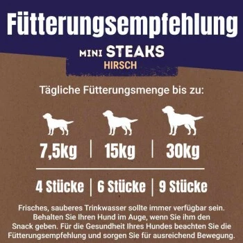 Adventuros Mini Steaks Hirsch 7x70g 5 Adventuros Mini Steaks Hirsch 7x70g – Bild 3