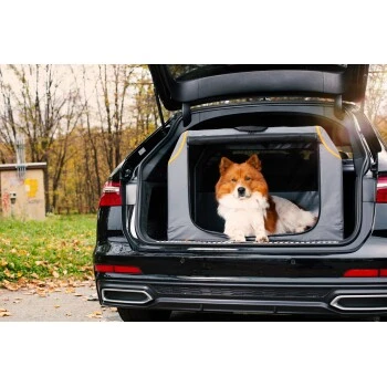 Knuffelwuff Faltbare Hundebox Auto Transportbox Mit Aluminiumgestell Für Den Kofferraum M 3 Knuffelwuff Faltbare Hundebox Auto Transportbox Mit Aluminiumgestell Für Den Kofferraum M