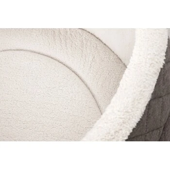 Knuffelwuff Orthopädisches Hundebett Lena Aus Velours Und Kunstleder Mit Hohem Schaumstoffrand Braun/ Beige XL 4 Knuffelwuff Orthopädisches Hundebett Lena Aus Velours Und Kunstleder Mit Hohem Schaumstoffrand Braun/ Beige XL – Bild 2