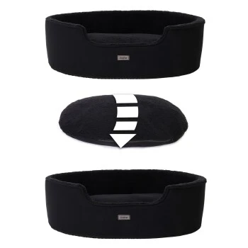 Lionto Hundebett Mit Wendekissen Schwarz S 6 Lionto Hundebett Mit Wendekissen Schwarz S – Bild 4