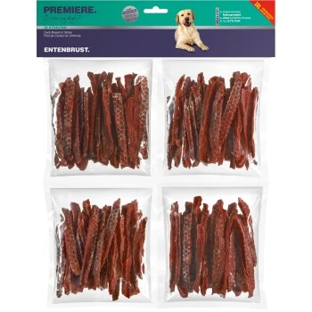 PREMIERE Set Mit Enten- Und Hühnerbruststreifen 8x250g 5 PREMIERE Set Mit Enten- Und Hühnerbruststreifen 8x250g – Bild 3