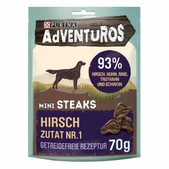 Adventuros Mini Steaks Hirsch 7x70g 3 Adventuros Mini Steaks Hirsch 7x70g